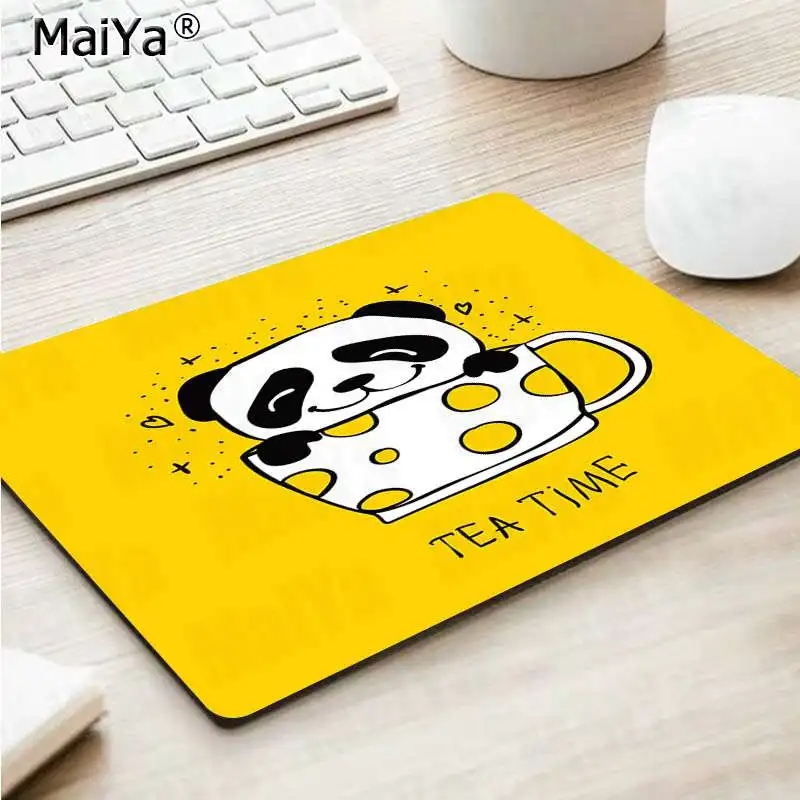 MaiYa Panda так мило DIY дизайн игровой с узором коврик для мыши резиновый ПК компьютерный игровой коврик для мыши - Цвет: No Lock Edge25x29cm