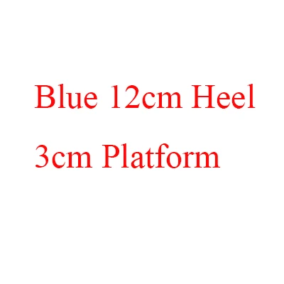 Blue 12cm Heel Туфли-лодочки на платформе; свадебные туфли; синие женские туфли на высоком каблуке со стразами; вечерние стразы; слипоны с круглым носком; большой размер 43 - Цвет: Blue 12cm Heel