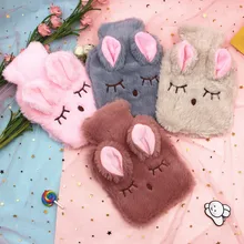 

Cartoon Plush Globe Hot Water Bottle Cover Removable And Cute Animal Water Bag Cosy Fluffy Plush Faux Fur Winter Bed Warm