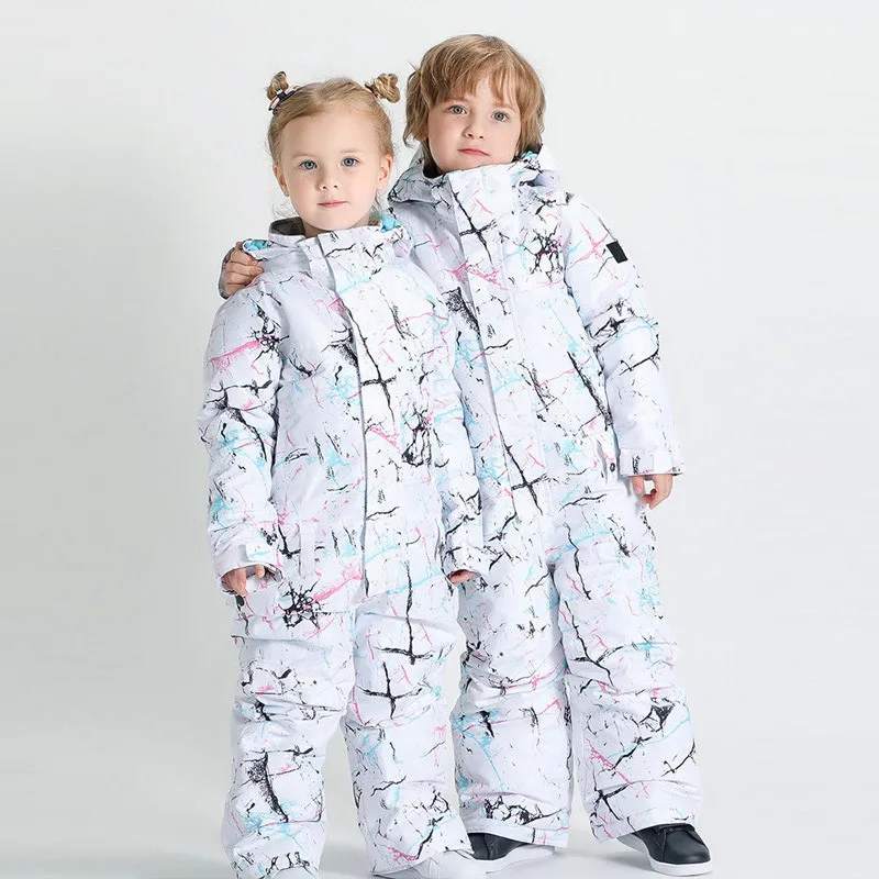 Waterproof Winter Ski-suits Aged 3-6 years Kids Snowboard Set Boys Girls Ski Jacket with Pants Set Winter Ski Clothes Children