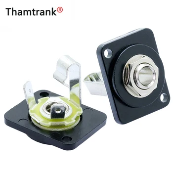 

100pcs/lot 6.35mm Mono Jack Metal Panel Mount 2 Poles 6.35mm Socket Chassis Audio Microphone 1/4 Inch Sodering Wire Conncotor