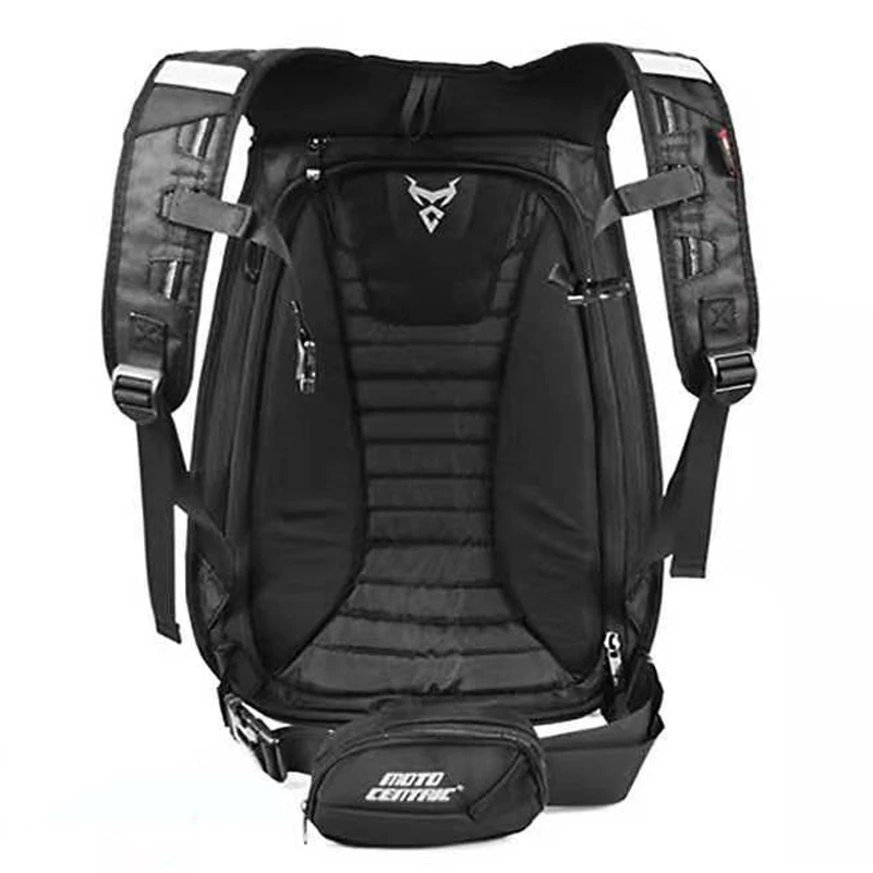 Carbon Fiber Motorcycle Backpack Rider Leg Bag Waterproof Tail Bag High Capacity Motor bike Rear Seat Travel Luggage