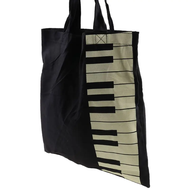 цена Hot Fashion Black Piano Keys Music Handbag Tote Bag Shopping Bag Handbag