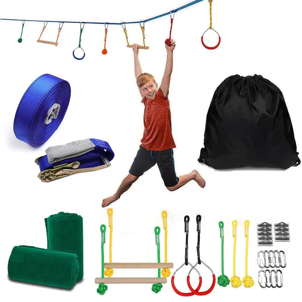 Kids Fun Outdoor Sports Equipment Children Climbing Rope Ninja Line