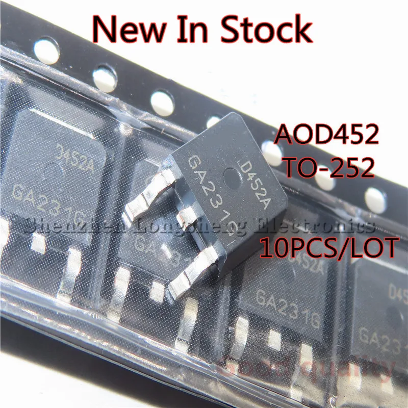 10PCS-LOT-AOD452-D452-AOD452A-D452A-TO-252-SMD-25A-55V-N-channel-MOS ...
