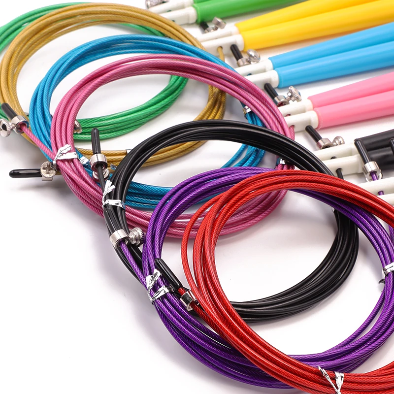 5 цветов Регулируемый Скакалка 3 м скорость стальная проволока для кроссфита Crossfit