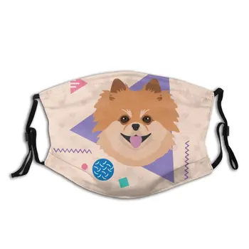 

Protective Mask with Filter I Love My Pom Pomeranian Anti Dust PM2.5 Reuse Adult Teen Child Girl