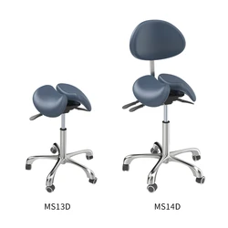 Chaise d'ordinateur rotative de levage, siège ergonomique de dentiste, selle réglable, pièces universelles à roulettes pour chaises de bureau 