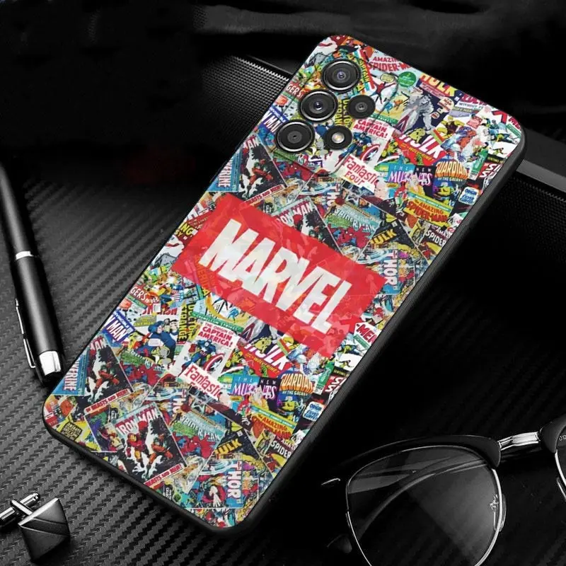 Phone Case For Samsung Galaxy A51 A12 A21s A71 A52 A31 A32 A02s A72 A11 A41 A22 A01 A51 A02 F42 Shell Marvel Logo Avengers Heros
