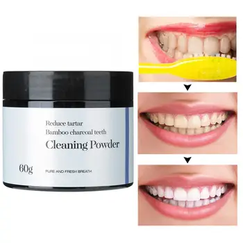 

60g Bamboo Charcoal Powder Oral Hygiene Remove Stains Yellowness Tooth Whitening Powder Teeth Deep Cleaning Reduce Teeth Stain