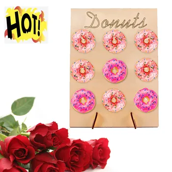 

Wood Donuts Stand Donut Wall Display Holder Wedding Decoration Birthday Party Supplies Baby Shower Donut Holder Party Decoration