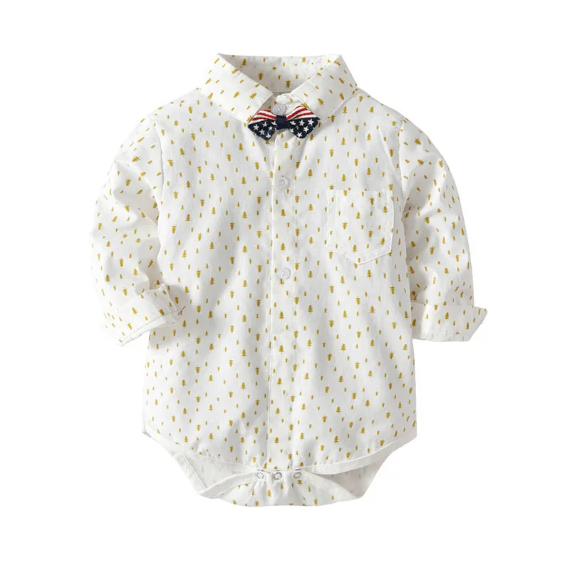714-3 Cotton Baby Boy Bodysuits Plaid Infant Shirt Jumpsuits Full Sleeve Spring Autumn Newborn Overalls Baby Boy Clothes Kids Outfits - Цвет: 714-3