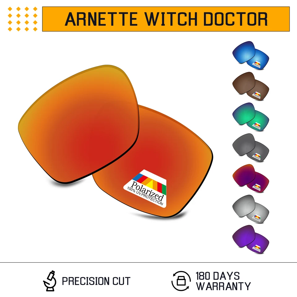 Arnette Sunglasses White Arnette Witch Doctor AN4177 Replacement Lenses &ndash; Polarized, Multiple Colors, 1 Year Warranty Magic Lantern Lens