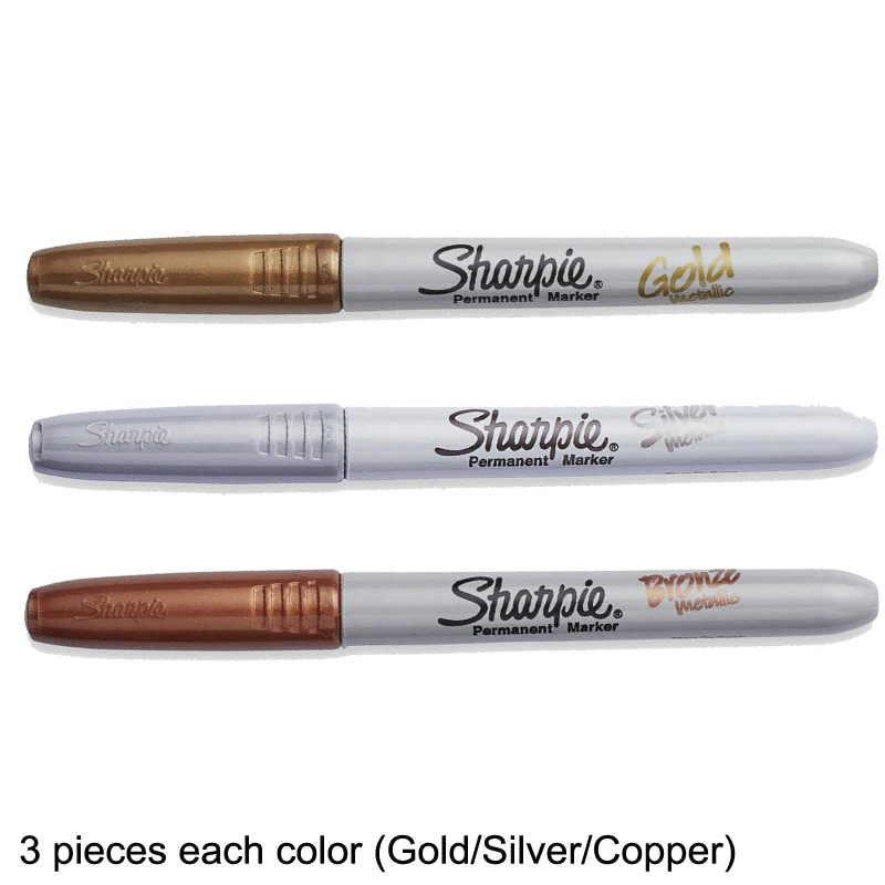 Permanent Marker Pen Marker Pens Permanent Marker Permanent Markers Paint Marker Pen Markers Pen Art Markers Paint Pen Art Marker Pen Sharpie 39100 1MM Oil For Black Gift Card Metal Plastic Glass