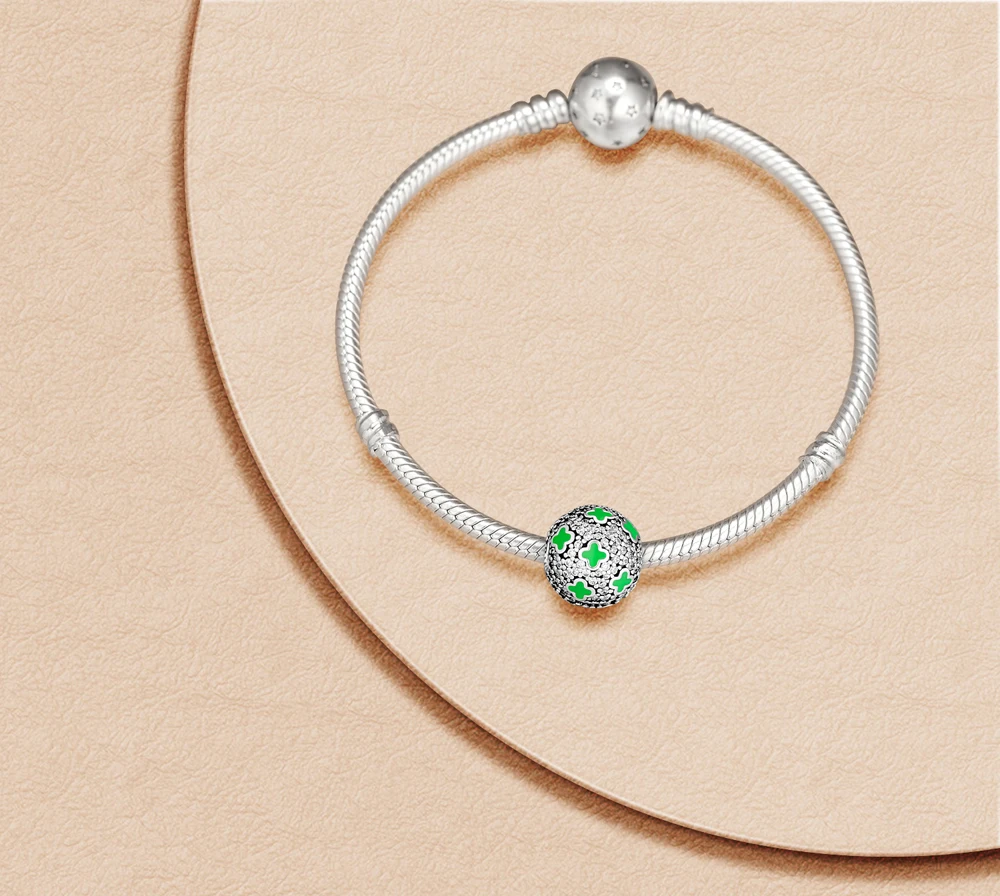 DIY Подходит для Pandora шармы браслеты бледные космические звёзды, клипсы бусины стерлингового серебра 925 пробы-ювелирные изделия