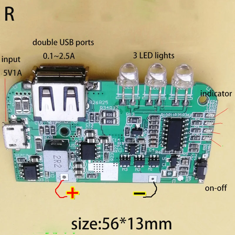 5 в 2.5A блок питания PCB плата для мобильных аккумуляторов контроллер зарядки два порта usb ЖК-экран аксессуары для самостоятельной замены