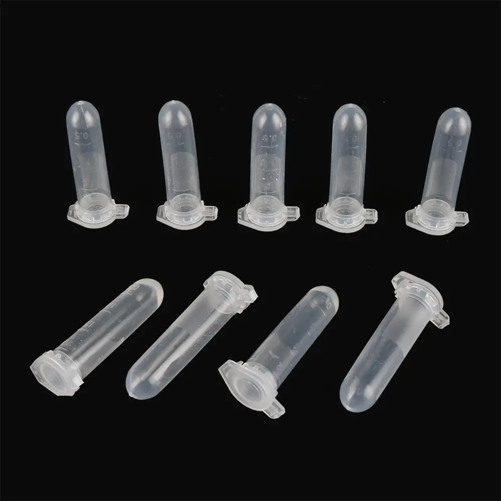 100Pcs 2ml Micro Centrifuge Tube Test Tube Vial Clear Plastic Vials Container Snap Cap Laboratory Sample Storage