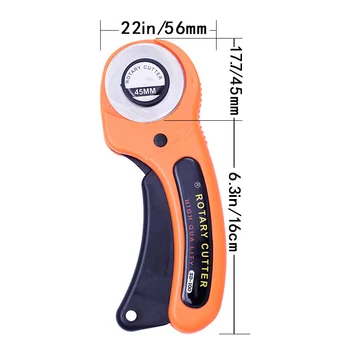

LMDZ 45mm Rotary Cutter Set With 5Blades Fabric Circular Quilting Cutting Patchwork Leather craft Sewing Quilter Cutting Tool