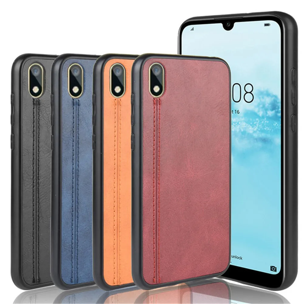 Чехол для Huawei Honor 8 S Роскошный чехол из телячьей кожи с линиями жесткий накладка