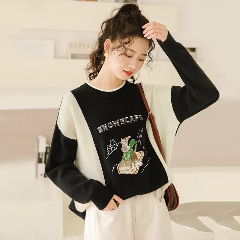 Шикарный хаки новые осень-зима студент свитер с надписями для женщин принтом в