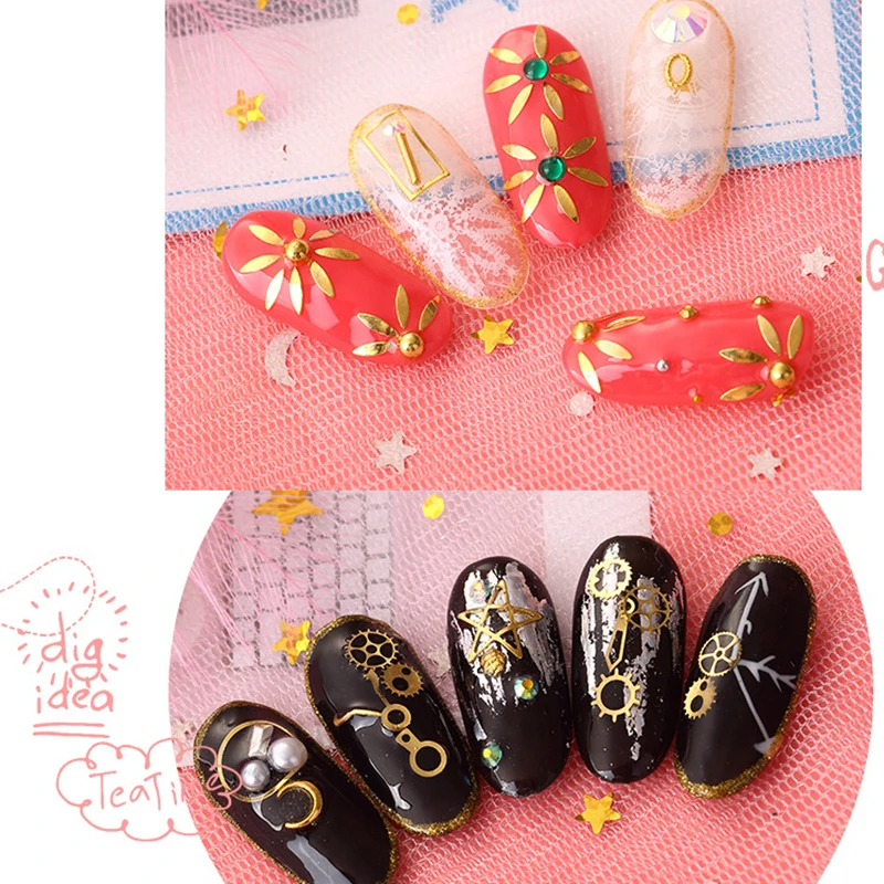RBAN NAIL 1 пакет Красочные Стразы для ногтей смешанные формы шпильки для украшения ногтей Дизайн ногтей Аксессуары для маникюра шпильки