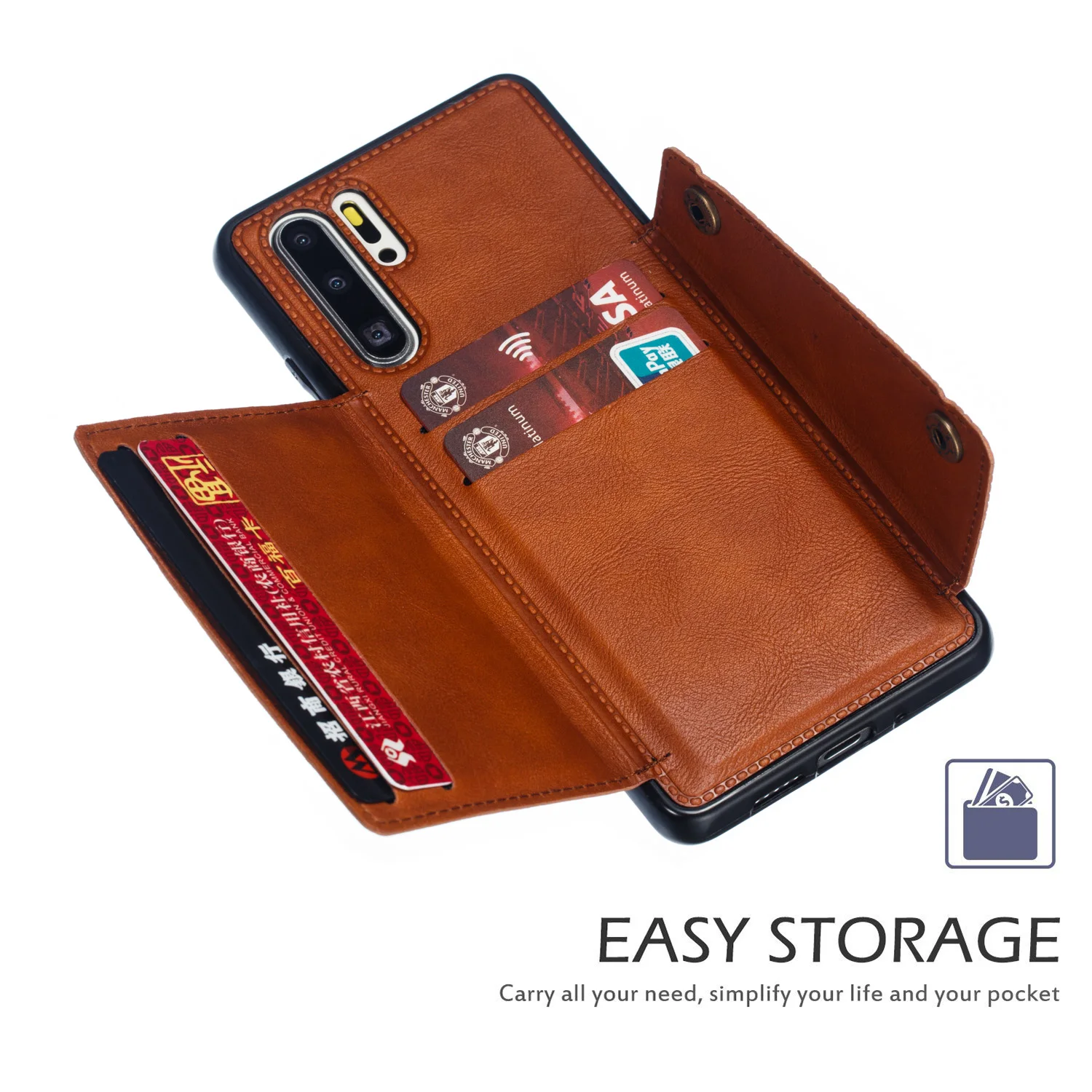 Coque кожаный чехол-бумажник для huawei P30 honor20 Pro mate 20 P20 Lite, держатели для карт, карман, задняя крышка, Fundas Hawei P30 Pro Чехол