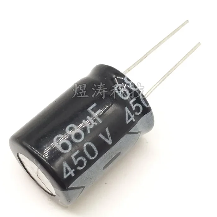 

450V68 450V68uf Dimension 18X25 18X25 Direct Plug Plug-in Aluminum Electrolytic Capacitor Brand New