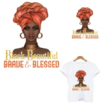 

Black skin beauty stripes heat-sensitive patches iron on transfers for clothing custom patch woman t-shirt tops appliques