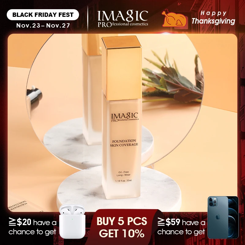 

IMAGIC liquid foundation keeps makeup and beautiful skin liquid foundation face makeup matte oil control concealer full coverage