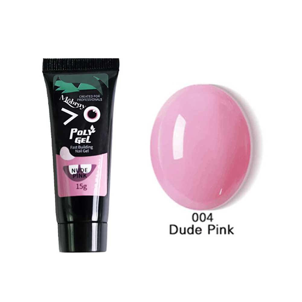 04NUDE PINK 15 мл полигель быстрое строительство полигель расширение ногтей желе УФ гель лак для ногтей светодиодный строительный гель Советы улучшение скольжения решение - Цвет: 04NUDE PINK