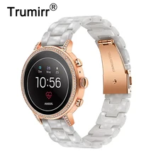 Trumirr резиновый ремешок для часов Fossil Gen 4 Venture HR/Gen 3 Q Venture/women's Gen 4 Sport Watch Band быстросъемный ремень