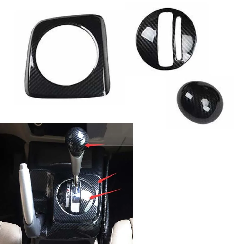 YAQUICKA 3x Car Gear Shift Trim Styling Sticker Cover For Honda Civic 2006-2011 AT Style LHD Car-covers Mouldings Accessories