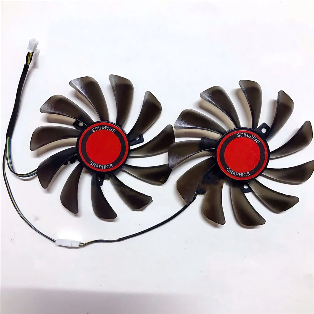 Replacement Graphics Card Dual Fan for XFX RX580 584 588 95mm Video Card Cooler Fan for XFX RX580 584 588 Repair Kits
