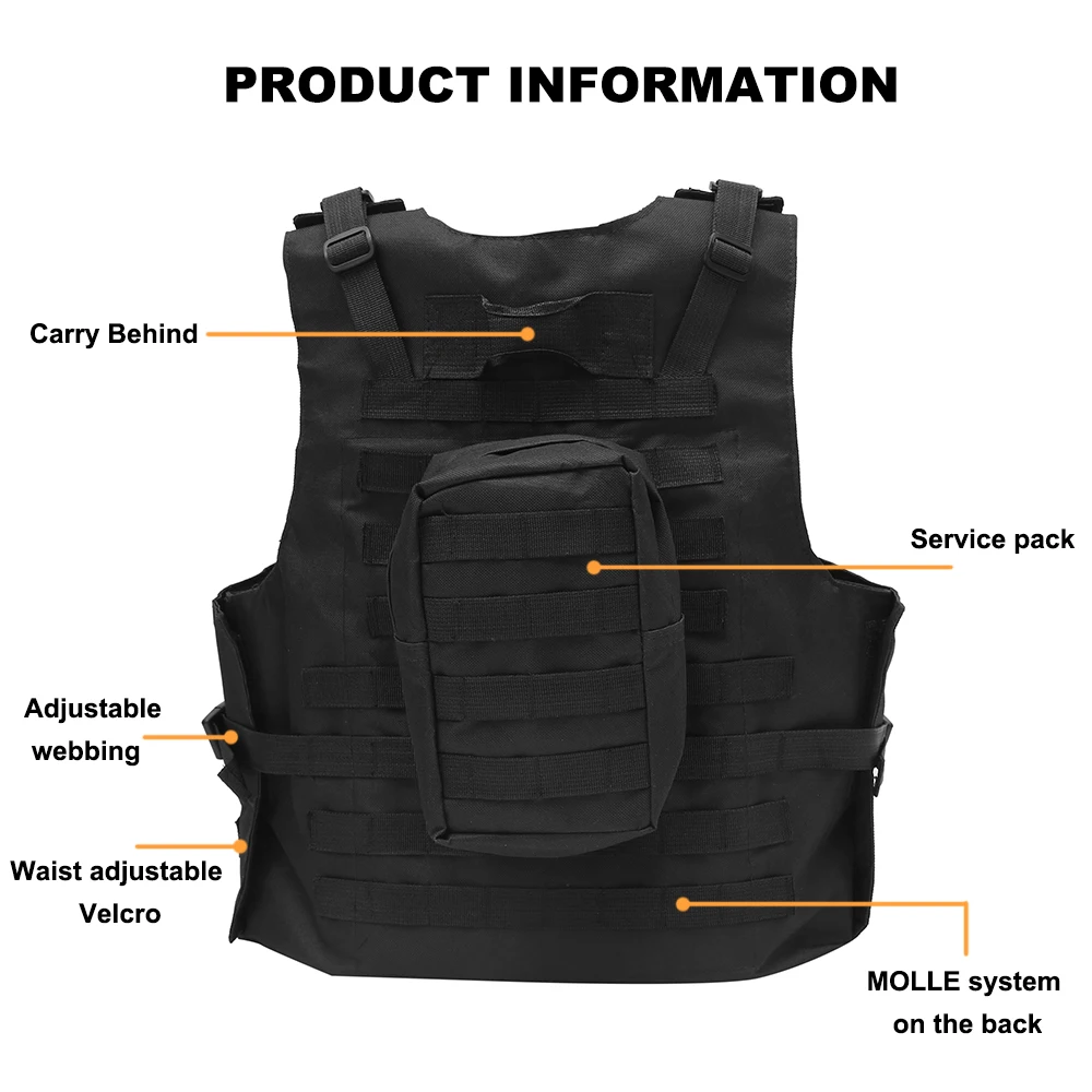 Hunting Military Tactical Vest Body Armor Molle Assault Plate Carrier Vest CS Outdoor Paintball Airsoft Vest Military Equipment