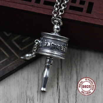 

S925 sterling silver pendants Buddhist accessories Vintage classic pendant Men bless safe style Send lover's gift