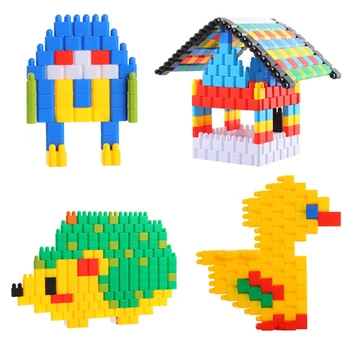 

Capsules Round Head Shape Plug-in Building Blocks Boy and Girl Creative Plastic Toy Building Block Set