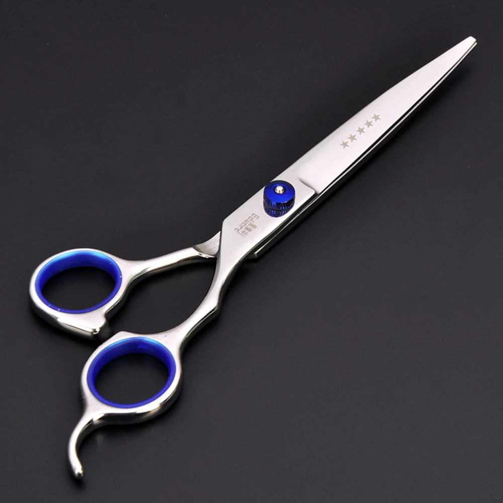 7 inch direct shear Профессиональные 6/7 дюймовые ножницы для стрижки волос, истончающий инструмент для укладки, парикмахерские ножницы из нержавеющей стали - Цвет: 7 inch direct shear