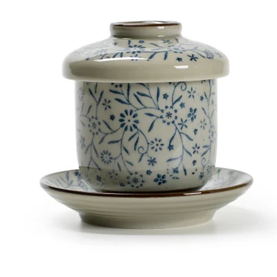 Керамическая посуда в японском стиле Подставка для яйца синяя рисовая чаша tureen кастрюля arenaceous бойлер на пару заварная миска для супа тушеная кружка - Цвет: 11