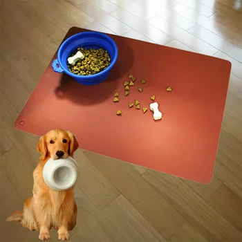 

2020 New Pet Feeding Pad Waterproof Dog Placemat Spillproof Food Silicone Mat 40*30cm Pets Puppy Cat Non Slip Bowl Mat For Dogs