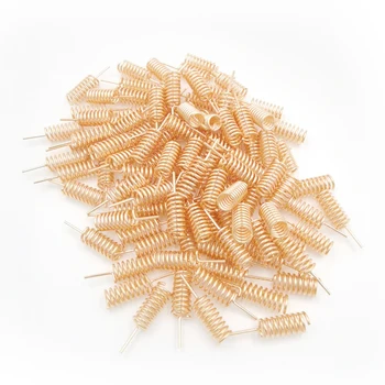 

868MHZ 3dbi elbow spring antenna 10PCS / bulk copper spiral coil wire antenna PCB board welding 10cm cable IPEX