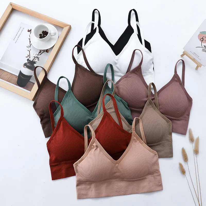 SVOKOR Sexy Seamless U Type Backless Bra Sport Tank Breathable Push Up Women Yoga Solid Detachable Pad Girl Bralette | Женская одежда
