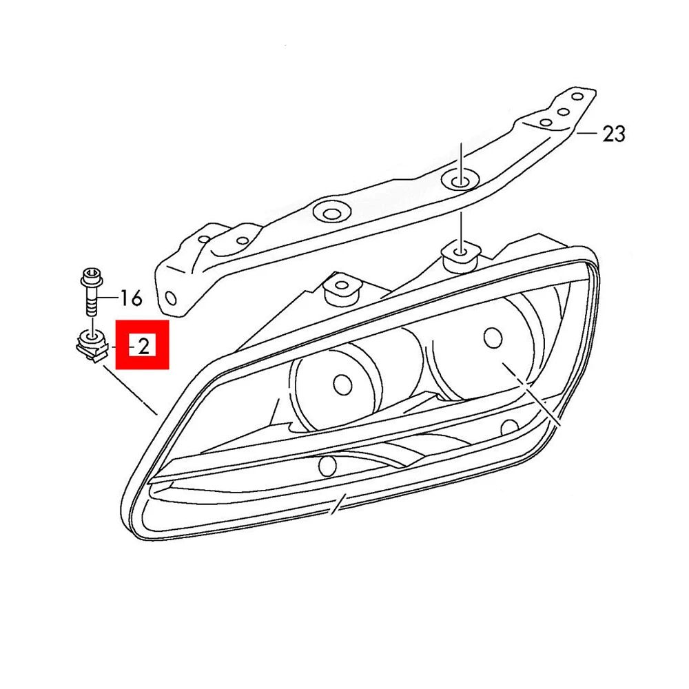 Front Headlamp Assembly Spacer Compensating Piece For Audi A3 A4 B7 Q7 R8 For VW Polo Touareg 8E0806193 Auto Accessories