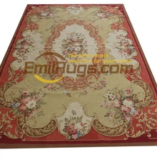 Aubusson ковры ручной работы с цветочным орнаментом шерстяное вязаное большое одеяло для гостиной ручная работа шерсть