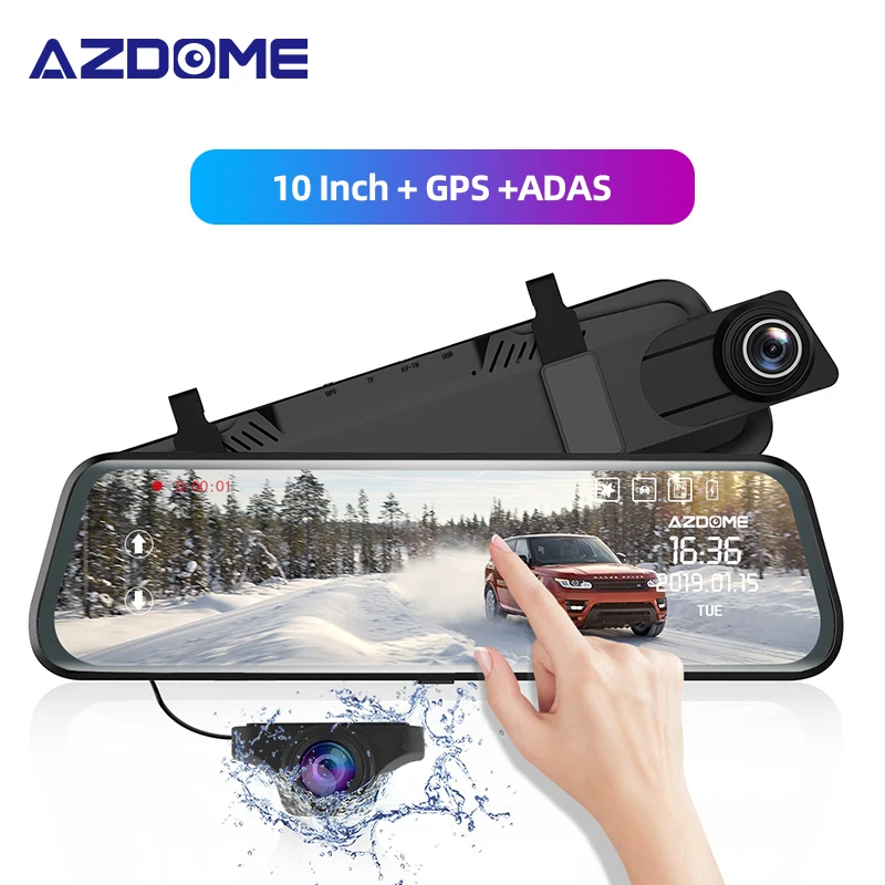 Видеорегистратор AZDOME фронтальная 1080P камера и координаты ADAS g сенсор супер ночное