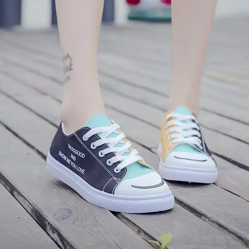 red white and blue canvas shoes