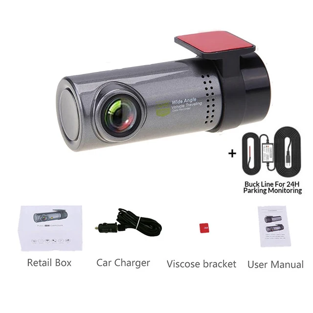 MHM мини Автомобильная камера WIFI DVR 30fpsforAPP монитор HD скрытая Автомобильная Камера на передней панели DVR камера Full HD 1080P Обнаружение движения - Название цвета: Standard with BL