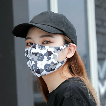 

1PCS Fashion Mask Proof Pollution Ice Silk Mask Dust Respirator Washable Reusable Mask Unisex Mouth Muffle 4 Style