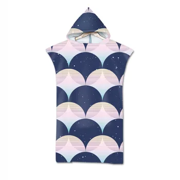 

Double sided Printed Fish scale Pattern Beach Towel Baby for man woman adult Hooded Bath Towel adult Bath Soft Towel aHT16