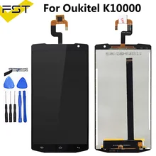 Черный для Oukitel K10000 ЖК-дисплей+ сенсорный экран протестированный ЖК-дигитайзер замена стекла для Oukitel K10000