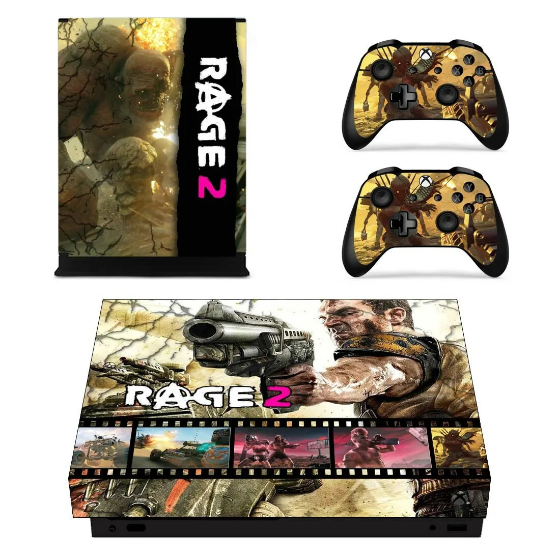 Игра Rage 2 полное покрытие кожи консоли и наклейка на контроллер для Xbox One X кожи наклейки Винил